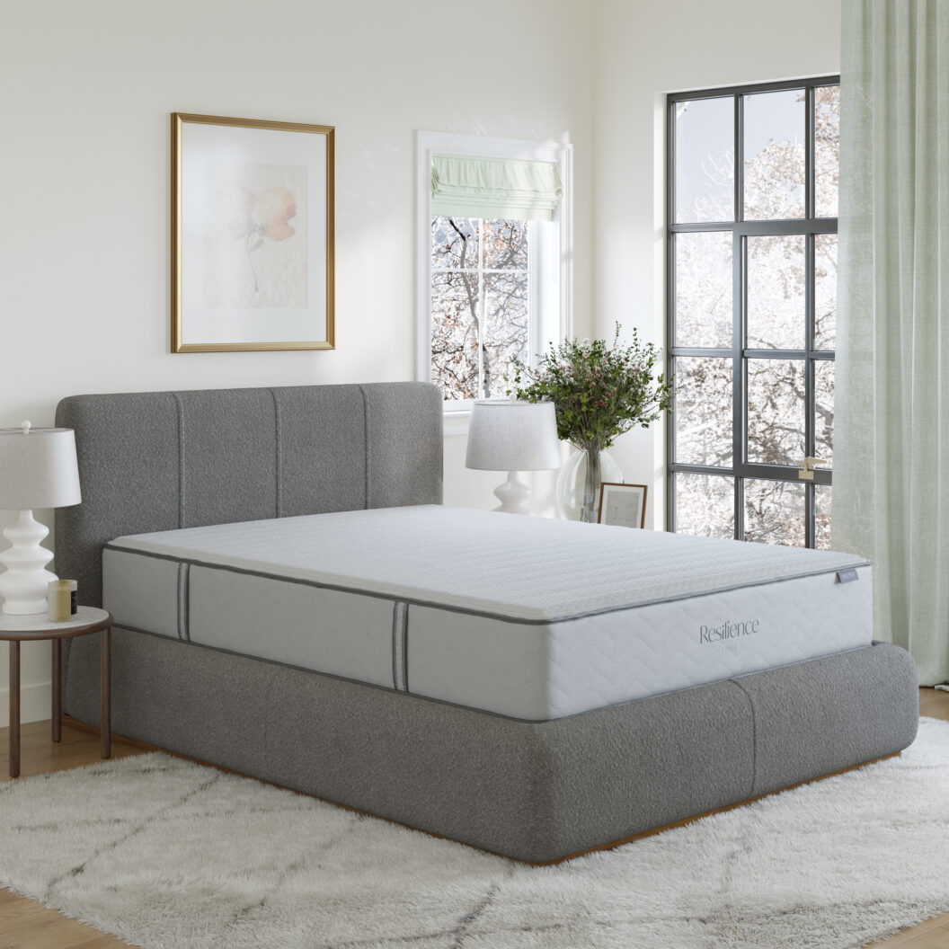Resilience adjustable mattress displayed in a styled Lancaster, PA bedroom