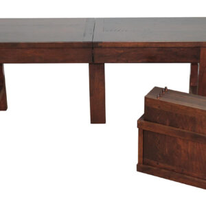 Western Plank extend-a-bench with leaf storage holder, King's Impressions Lancaster PA